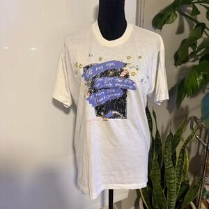 1991 vintage white Thanksgiving cotton t-shirt holiday – Size L